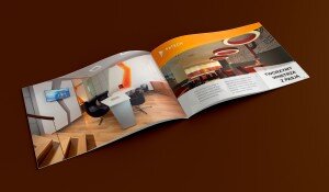 Horizontal A5 Brochure mockup