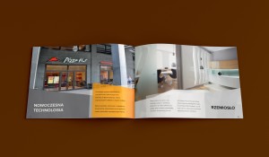 Horizontal A5 Brochure mockup